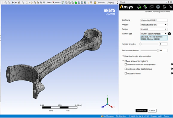 screenshot of Ansys Cloud Direct